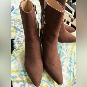 a new day Dark Brown Ankle Booties